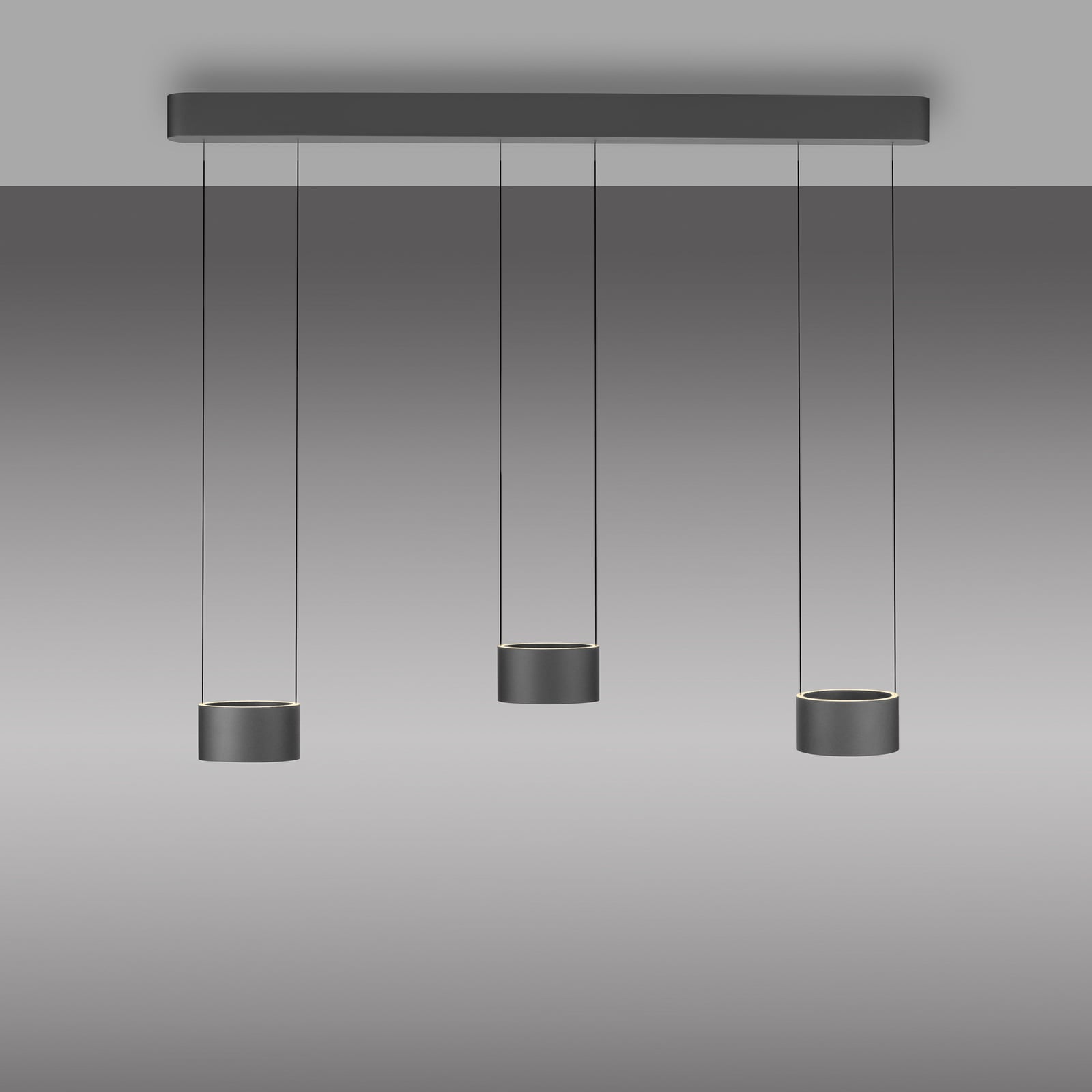 Clipse LED-Hängelampe, grau, Länge 110cm, CCT, 6-flg. - PURE Clipse LED-Hängelampe, grau, Länge 110cm, CCT, 6-flg. - PURE