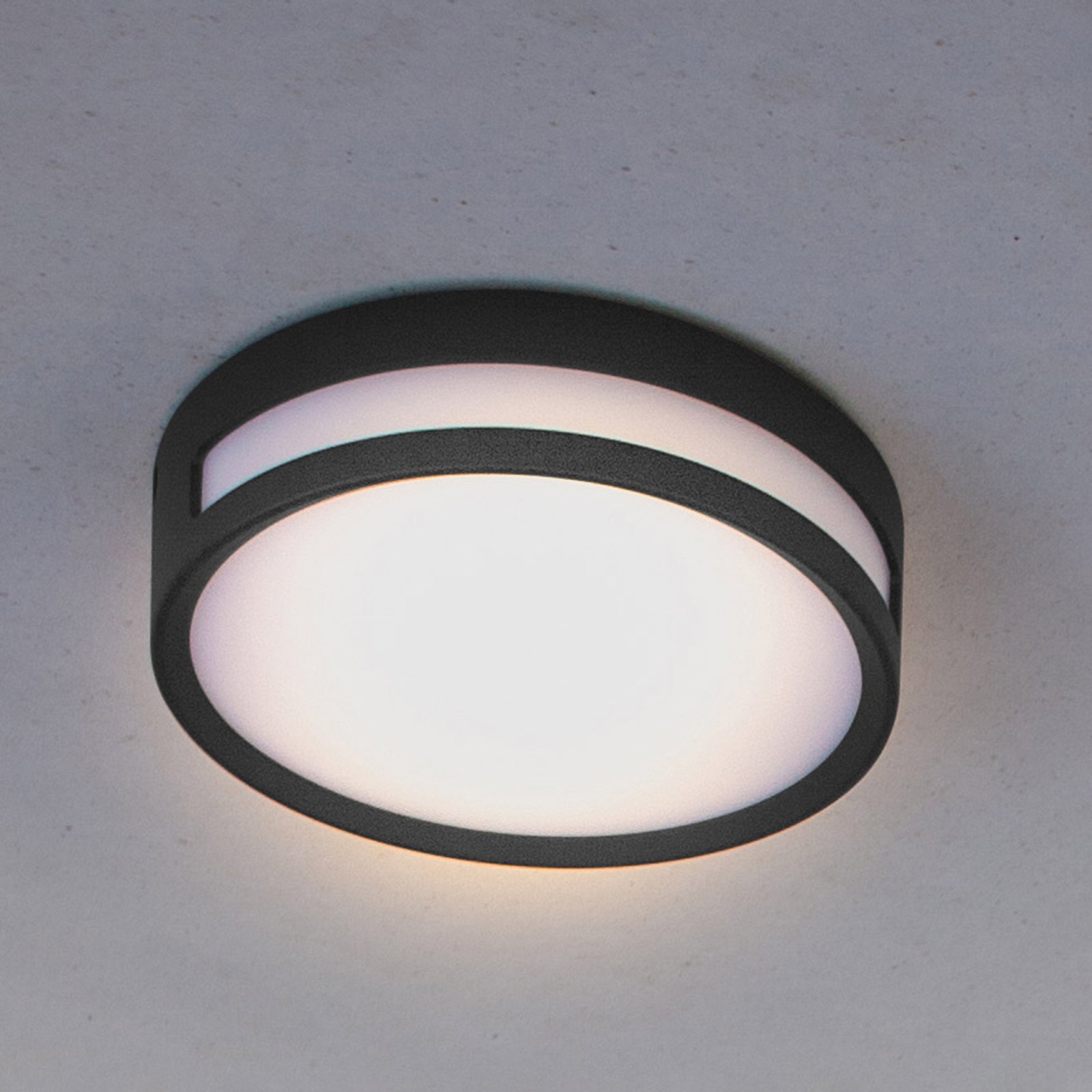 LED-utomhustaklampa Rola, mattsvart
