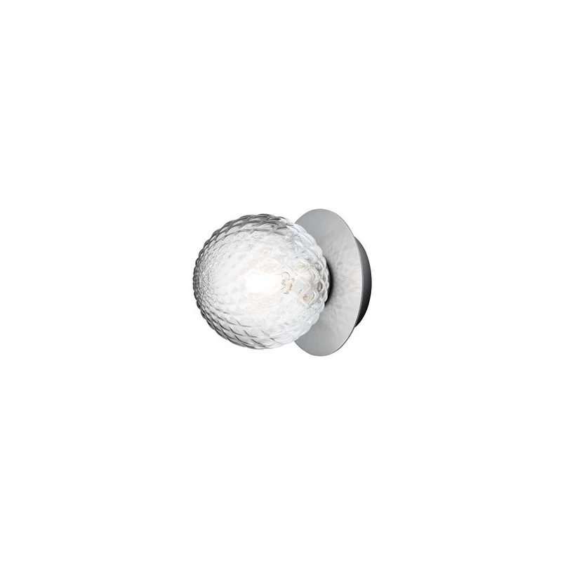 Nuura Aps – Liila 1 Wandlampe, IP44, silber/klar, Ø 12 cm Nuura