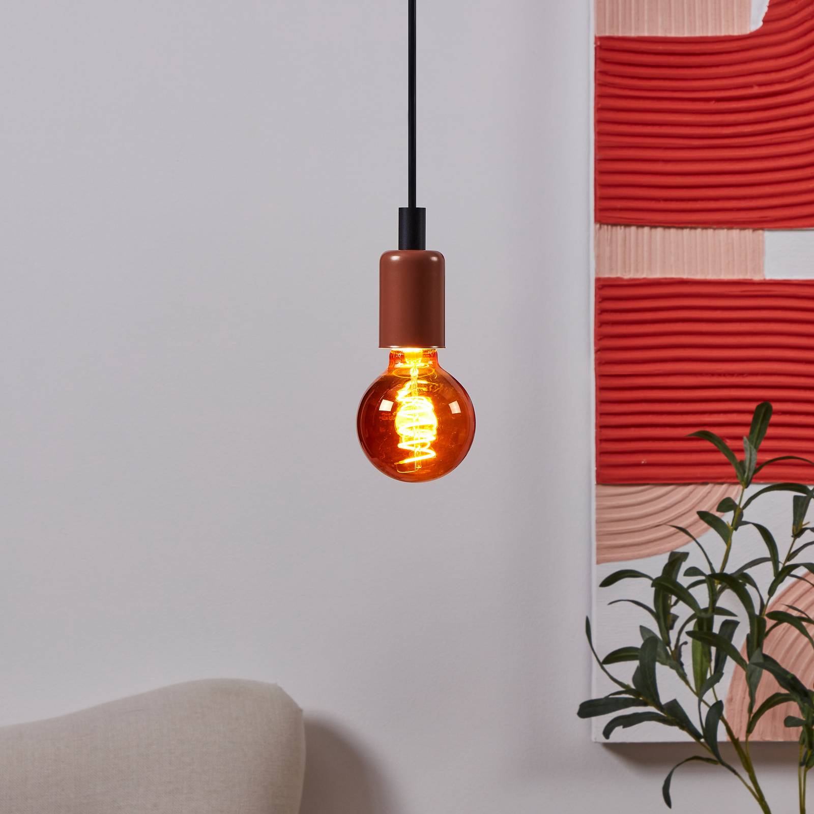 EGLO LED globe E27 G80 4W filament 2 000 K měď