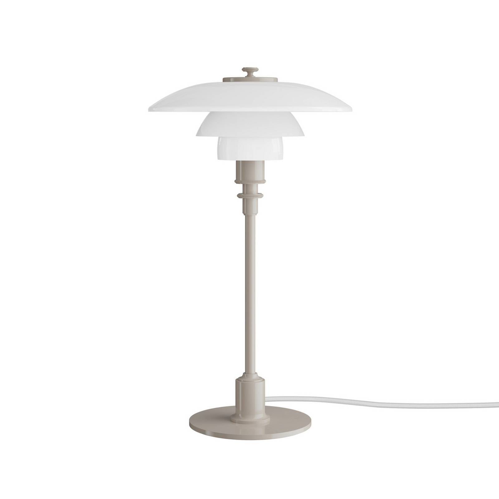 Louis Poulsen Tischlampe PH 2/1, beige glänzend, Ø 20 cm