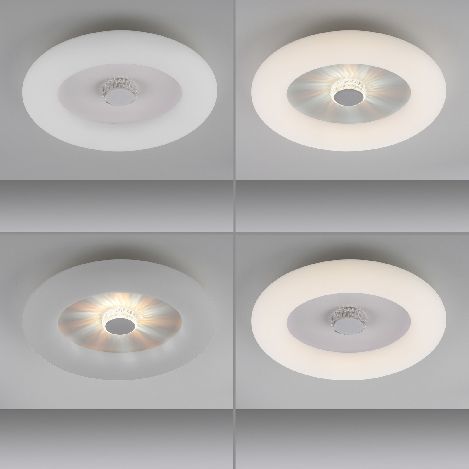 Vertigo plafonieră LED, CCT, alb, Ø 50 cm