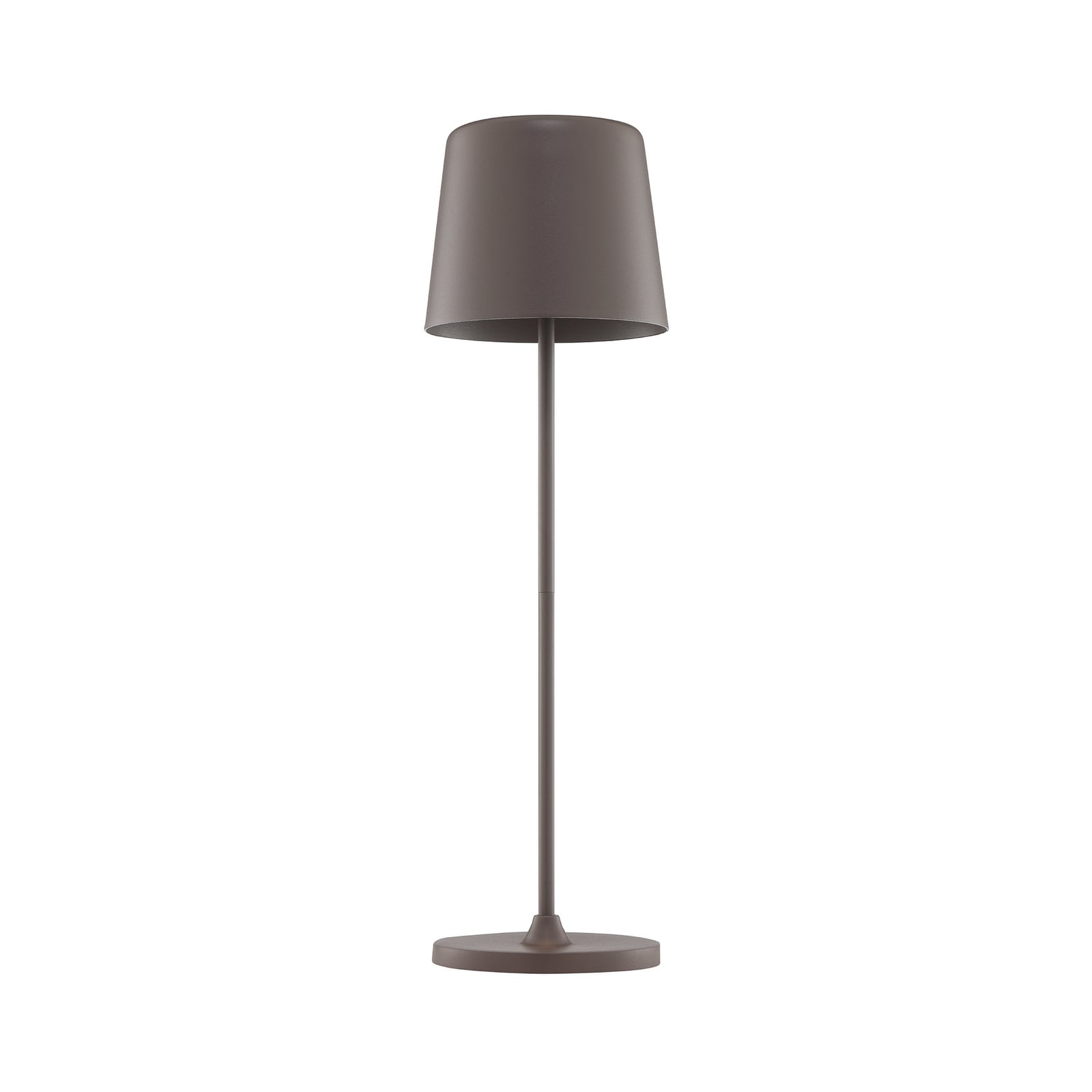 Lampe à poser LED rechargeable Kaami, marron, hauteur 37 cm, IP44, à intensité