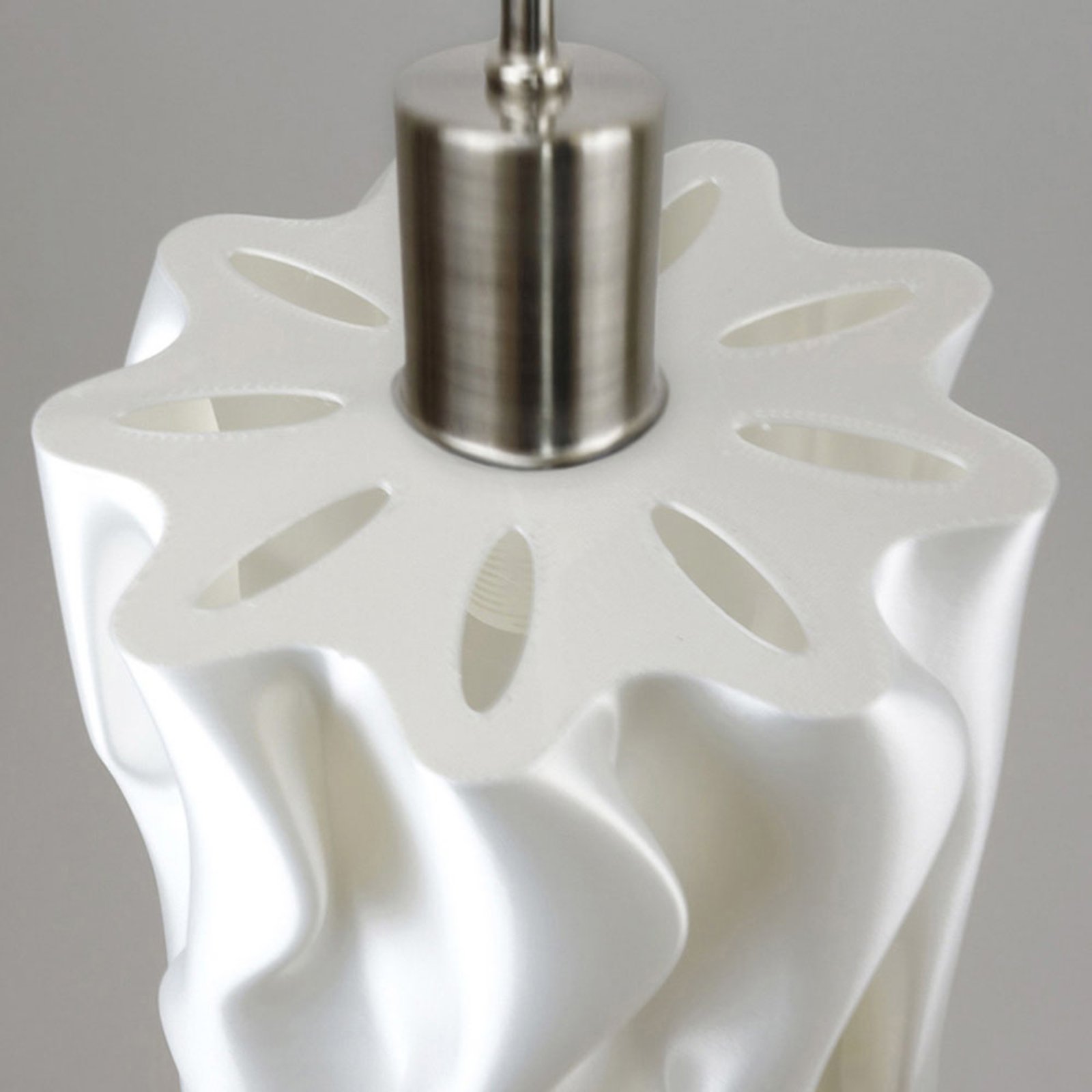 Függő lámpa Amöbe, 3D nyomtatott, fehér