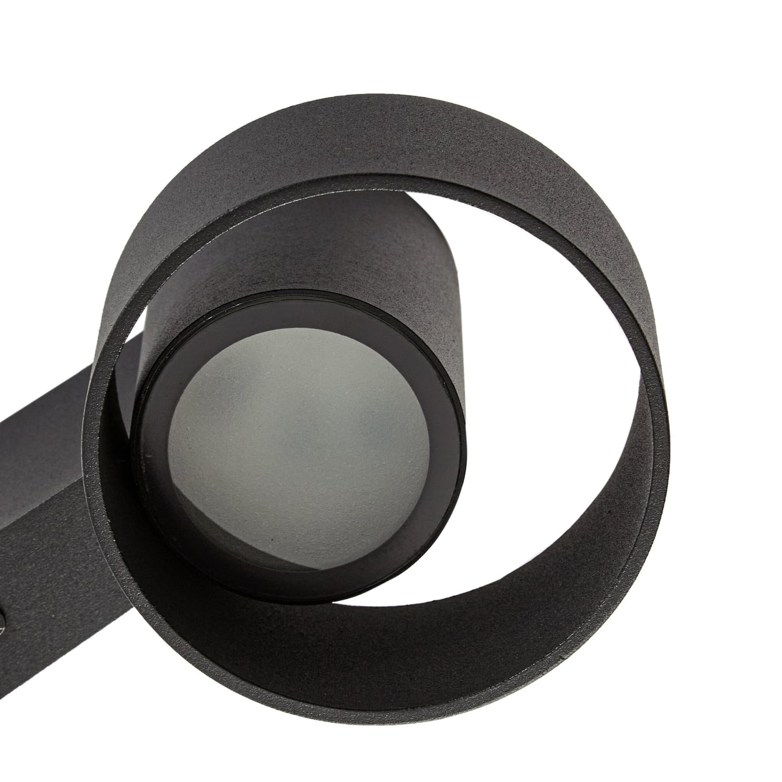 Elune LED outdoor wall lamp, matt black, up/down - Lucande