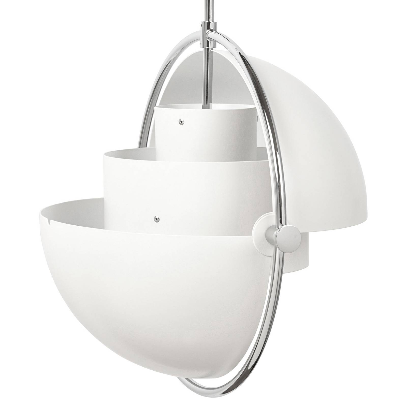 Lampa wisząca Gubi Lite, Ø 36 cm, chrom/biały