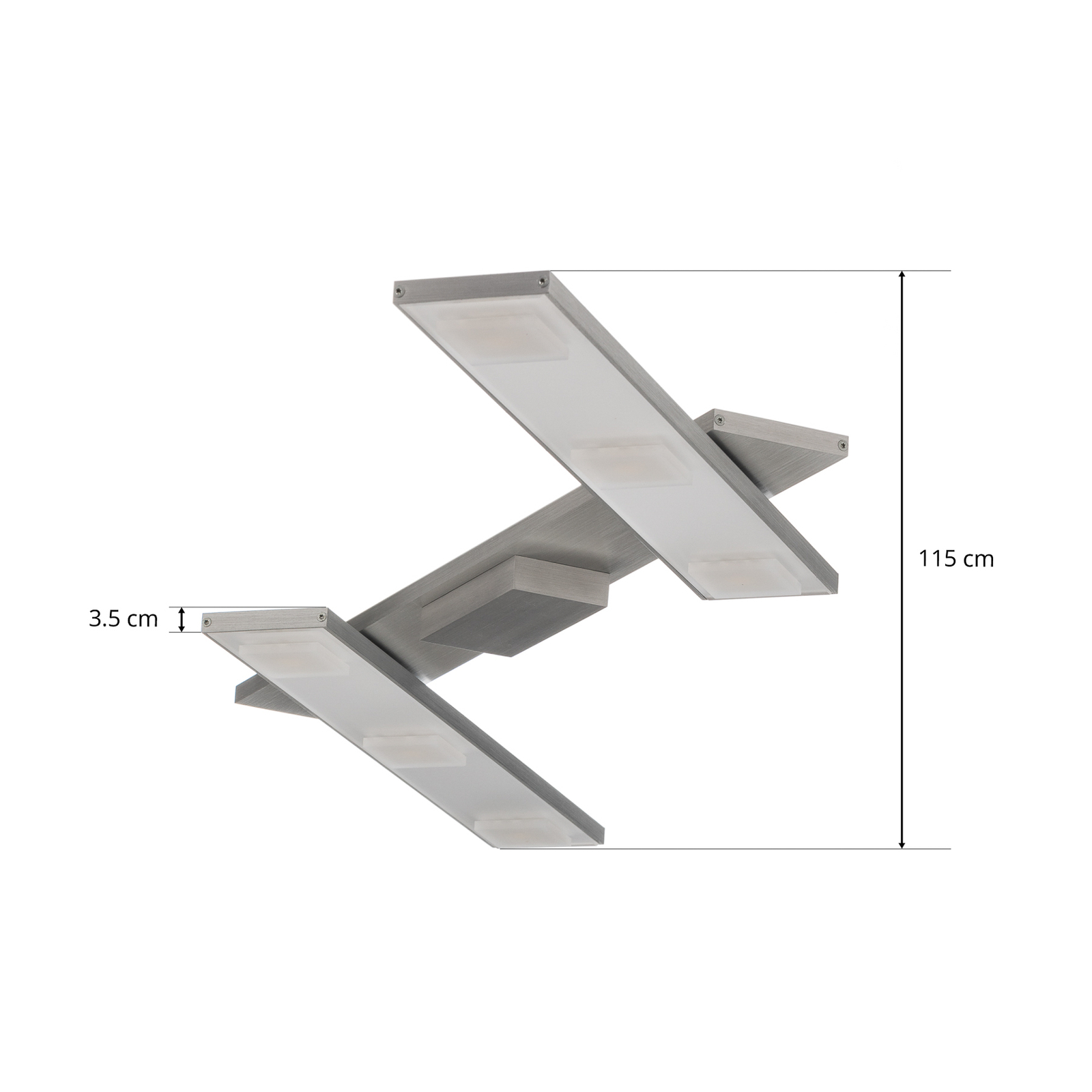 Svingbar LED-taklampe Slight, aluminium