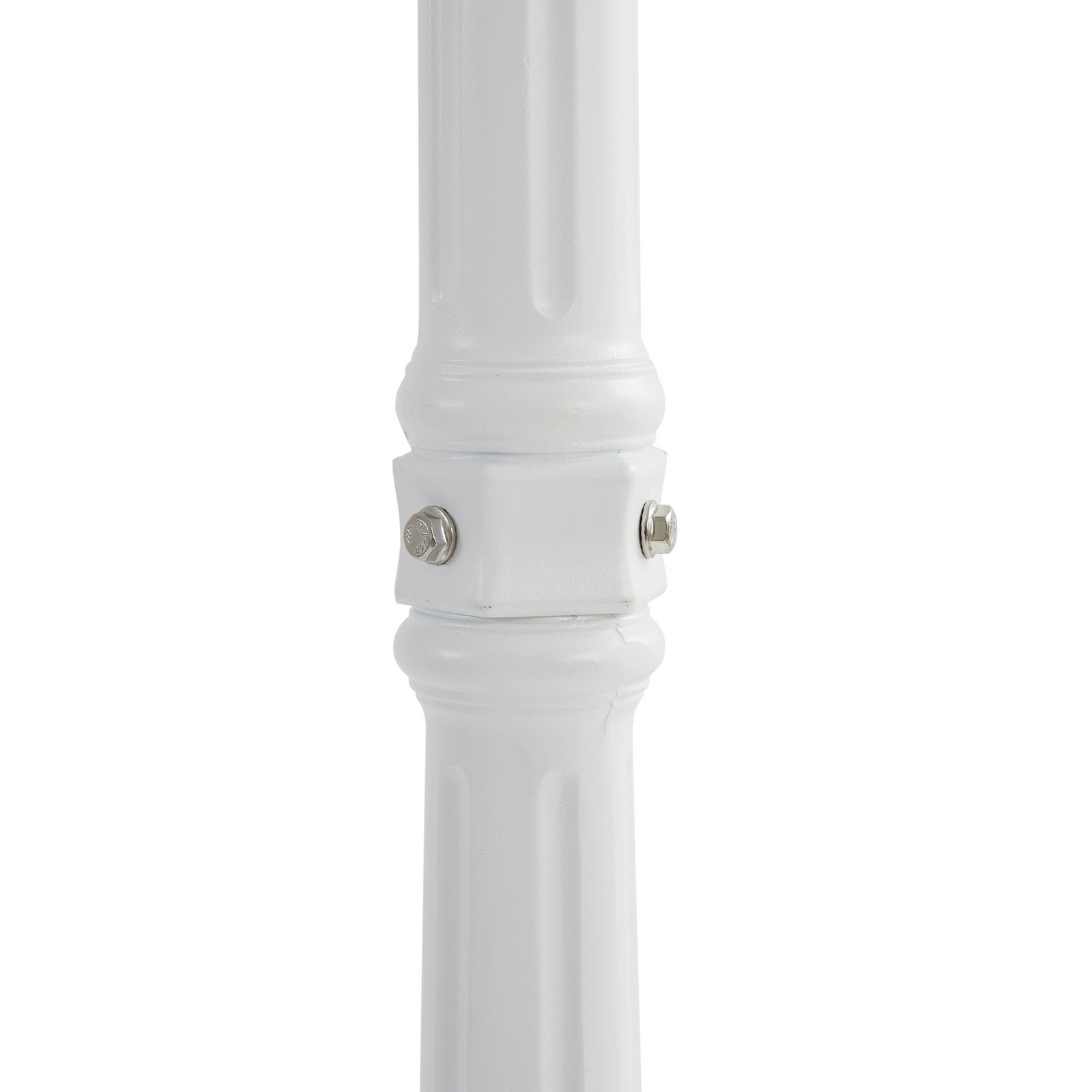 Farola Lindby Edana, blanca, aluminio, 211 cm