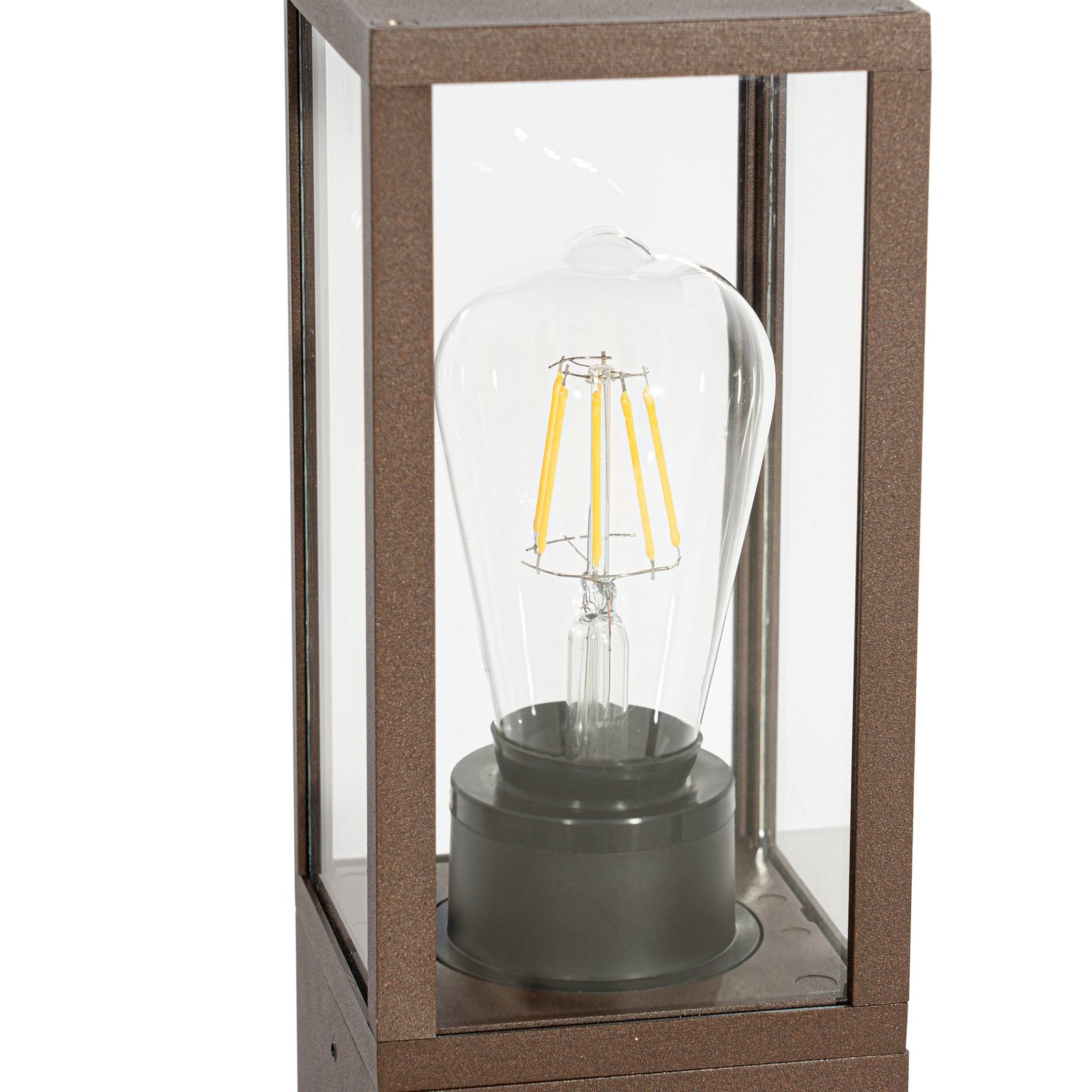 Lindby Robigus standerlampe, rustfarvet, aluminium