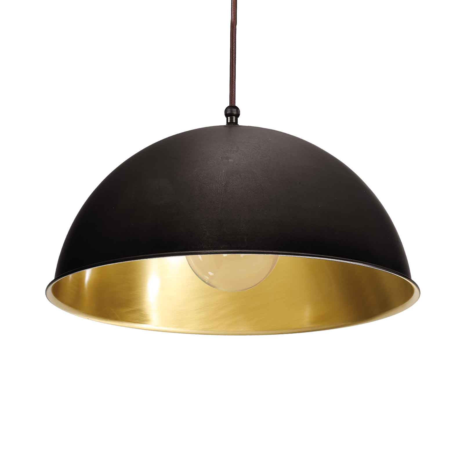 Moretti Circle hanging light, gold/burnished brass Ø 25 cm, for Living / Dining Room, brass, E27, 52 W, energy efficiency: A++