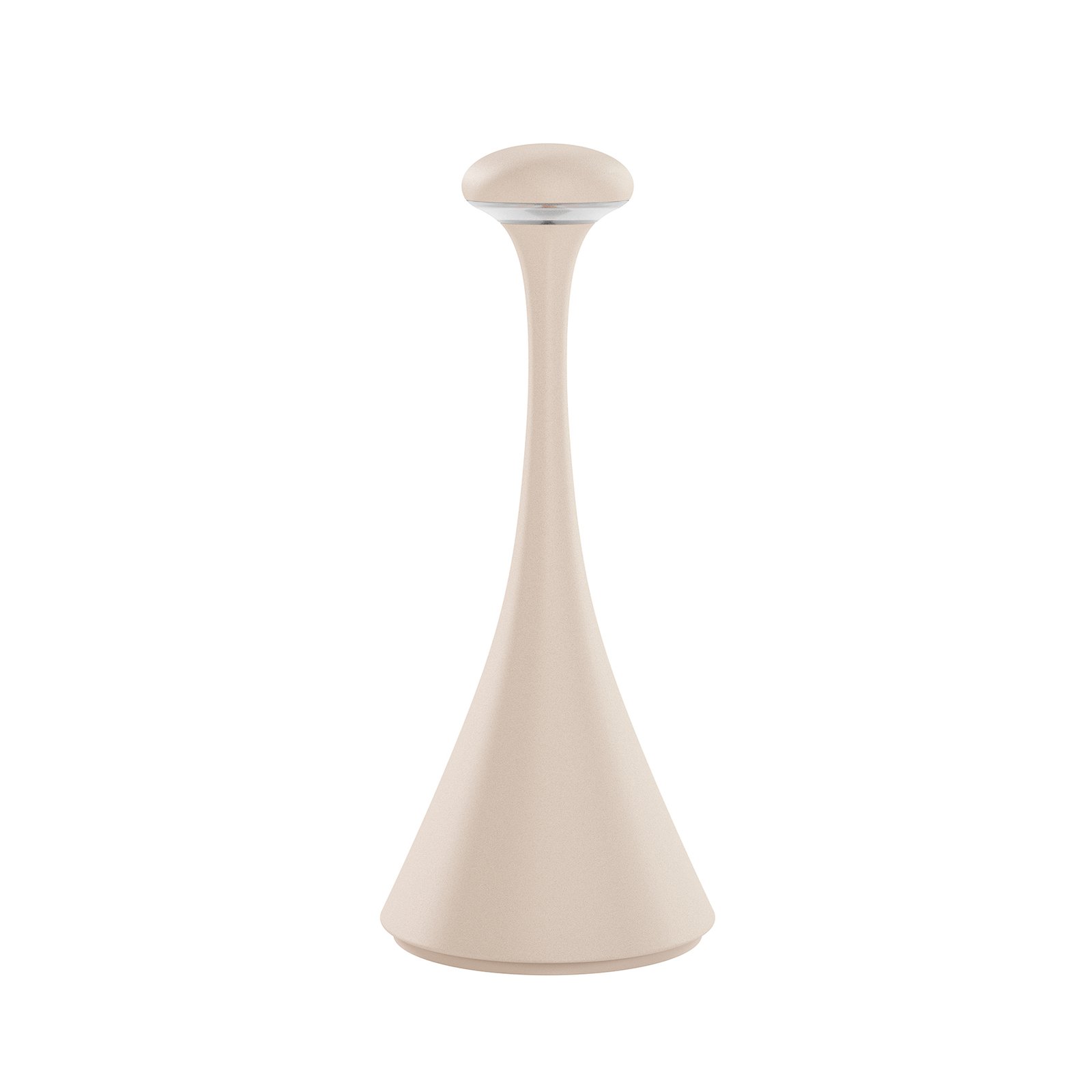 LED-uppladdningsbar bordslampa Nudrop mini, dune beige, IP54, dimbar