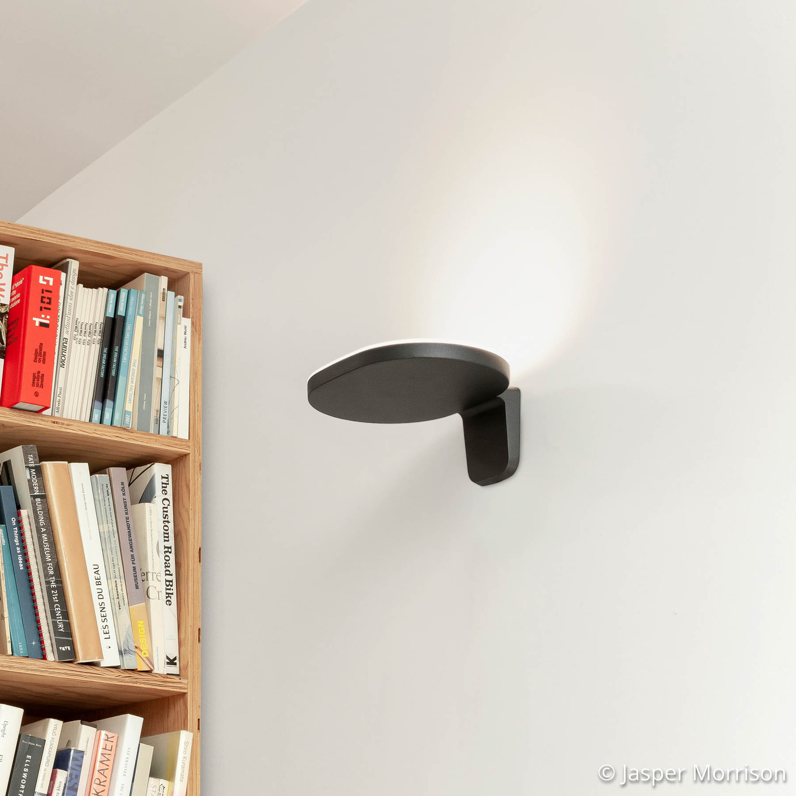 FLOS Oplight W1 LED wall light, anthracite