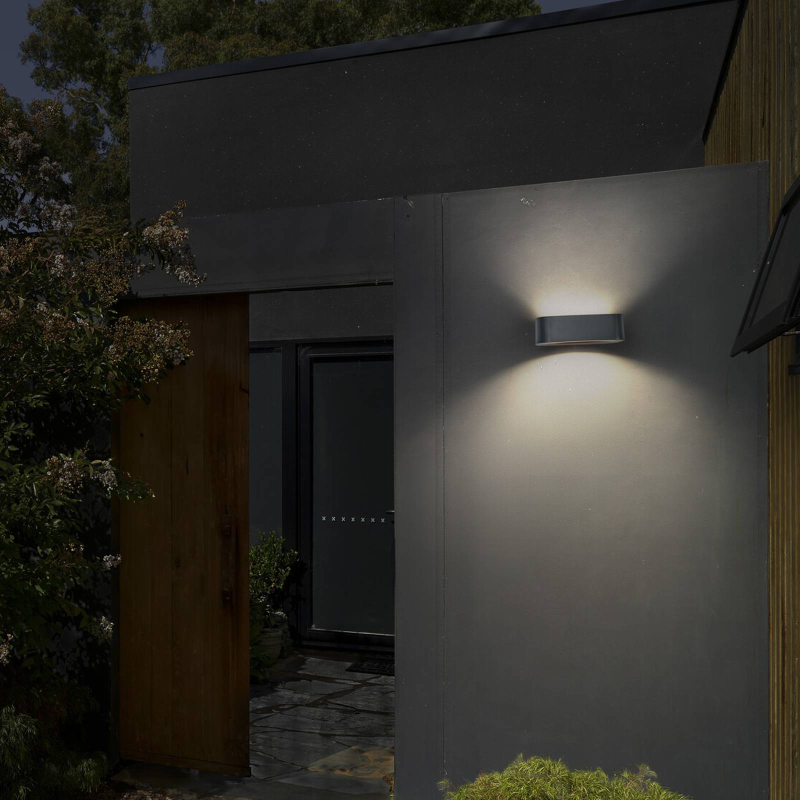 Applique murale solaire OSRAM ENDURA STYLE UPDOWN, grise, capteur IP65