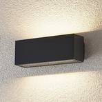 Oliver LED outdoor wall light, dark grey, 18 cm