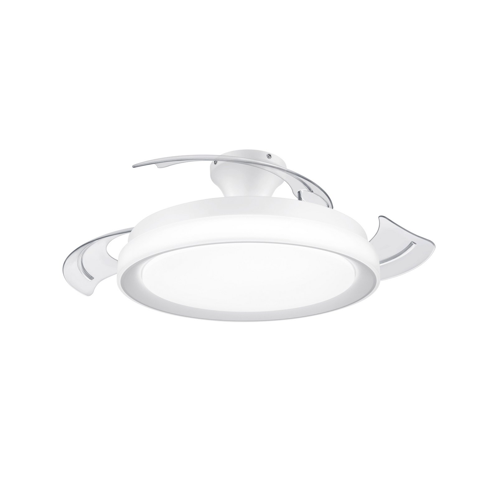 Ventilatore da soffitto LED Philips Bliss, bianco/bianco, silenzioso, CCT