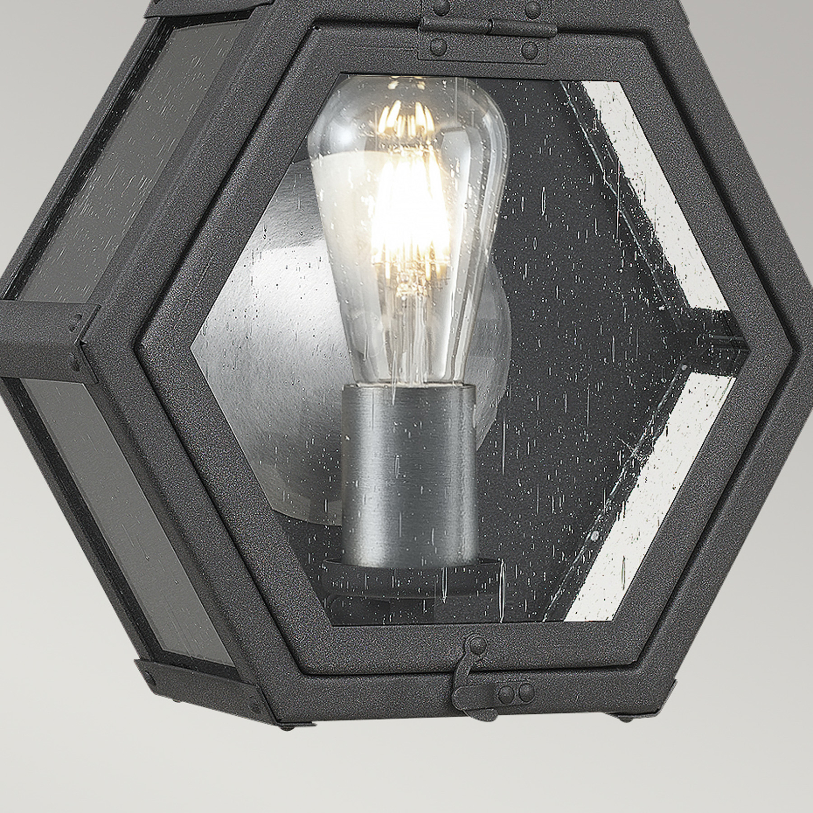 Zunanja stenska svetilka Heath širina 26,7 cm črna