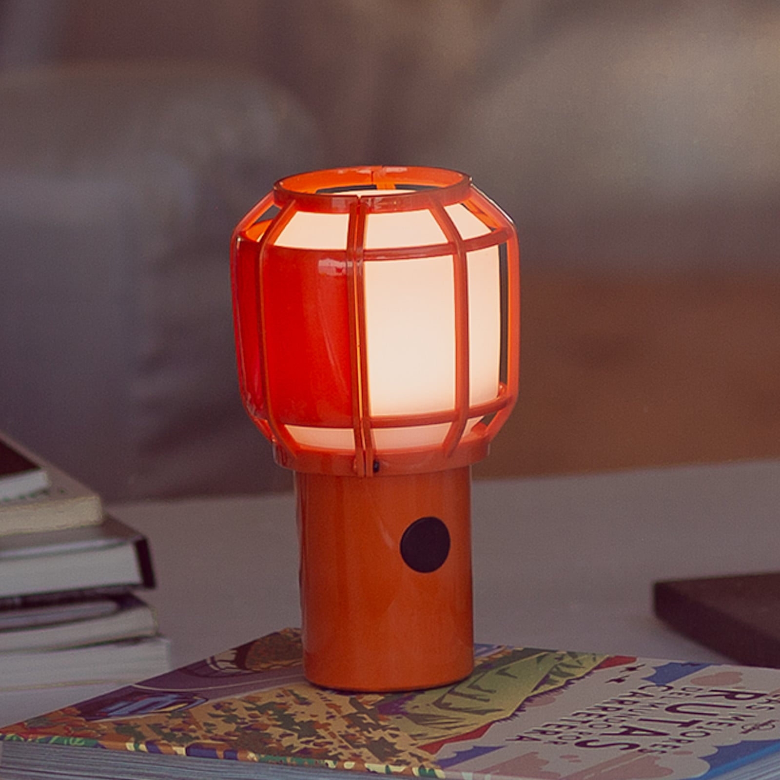 Chispa Tischleuchte Portable Orange MARSET - Design - Kunststoff - Mit Schirm