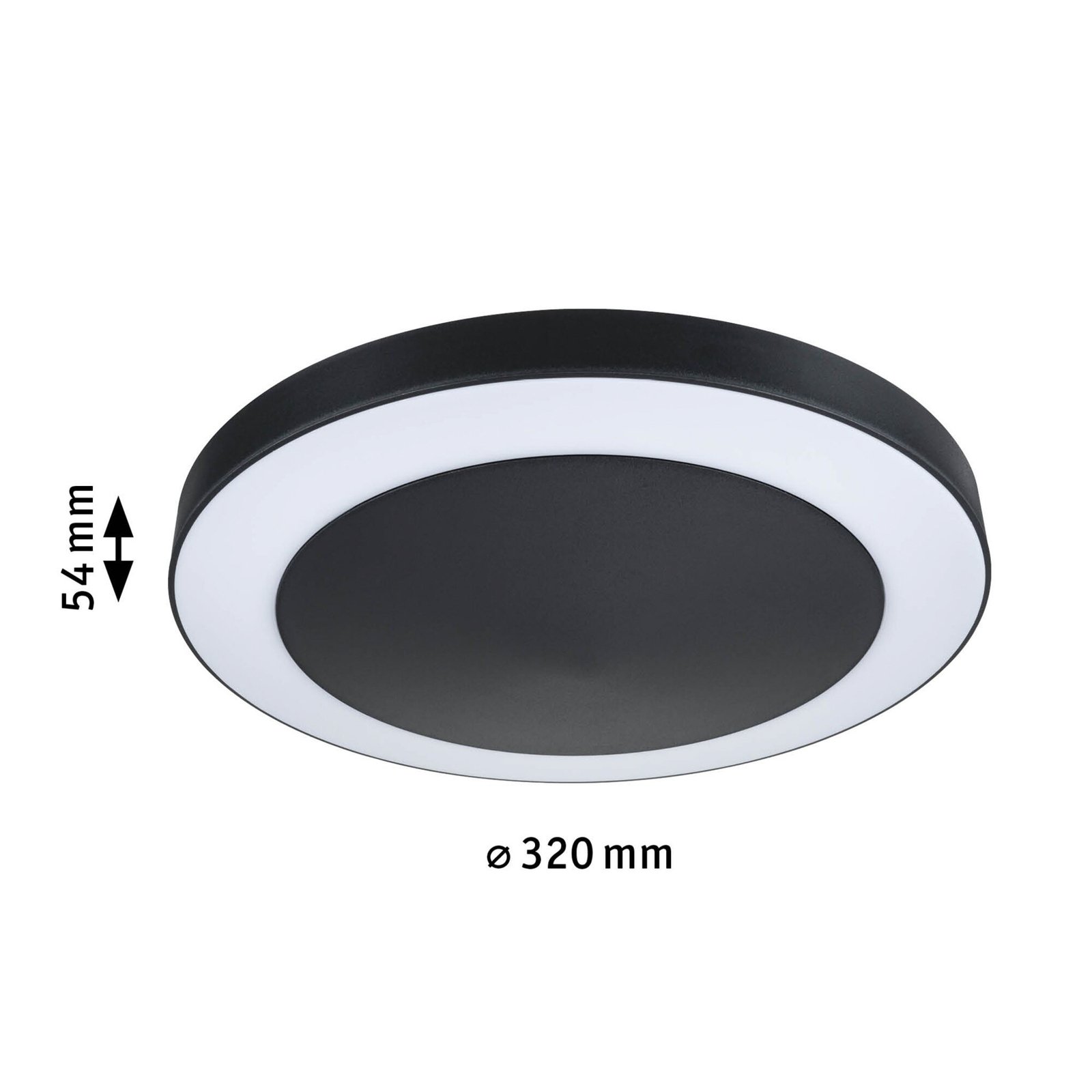 Circula Außen Deckenleuchte m/Sensor SWR IP44 Anthrazit - Paulmann