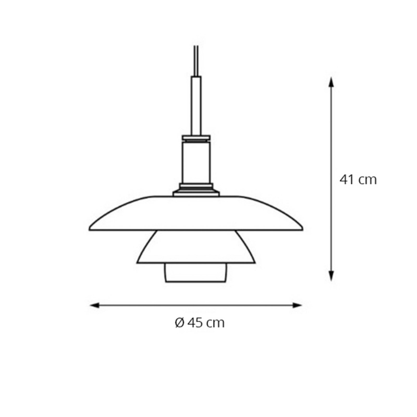 PH 4½-4 Überschatten für Pendelleuchte Opal - Louis Poulsen