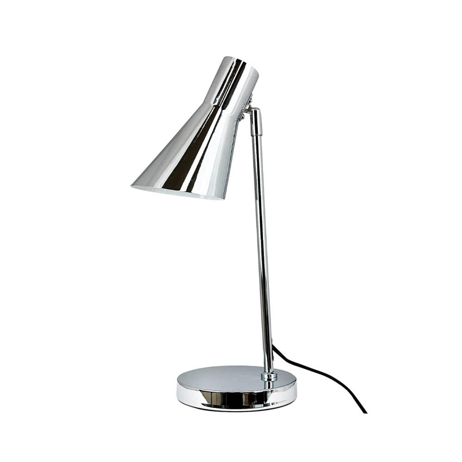 Dyberg Larsen stolová lampa DL12, chróm, výška 44,5 cm, kov