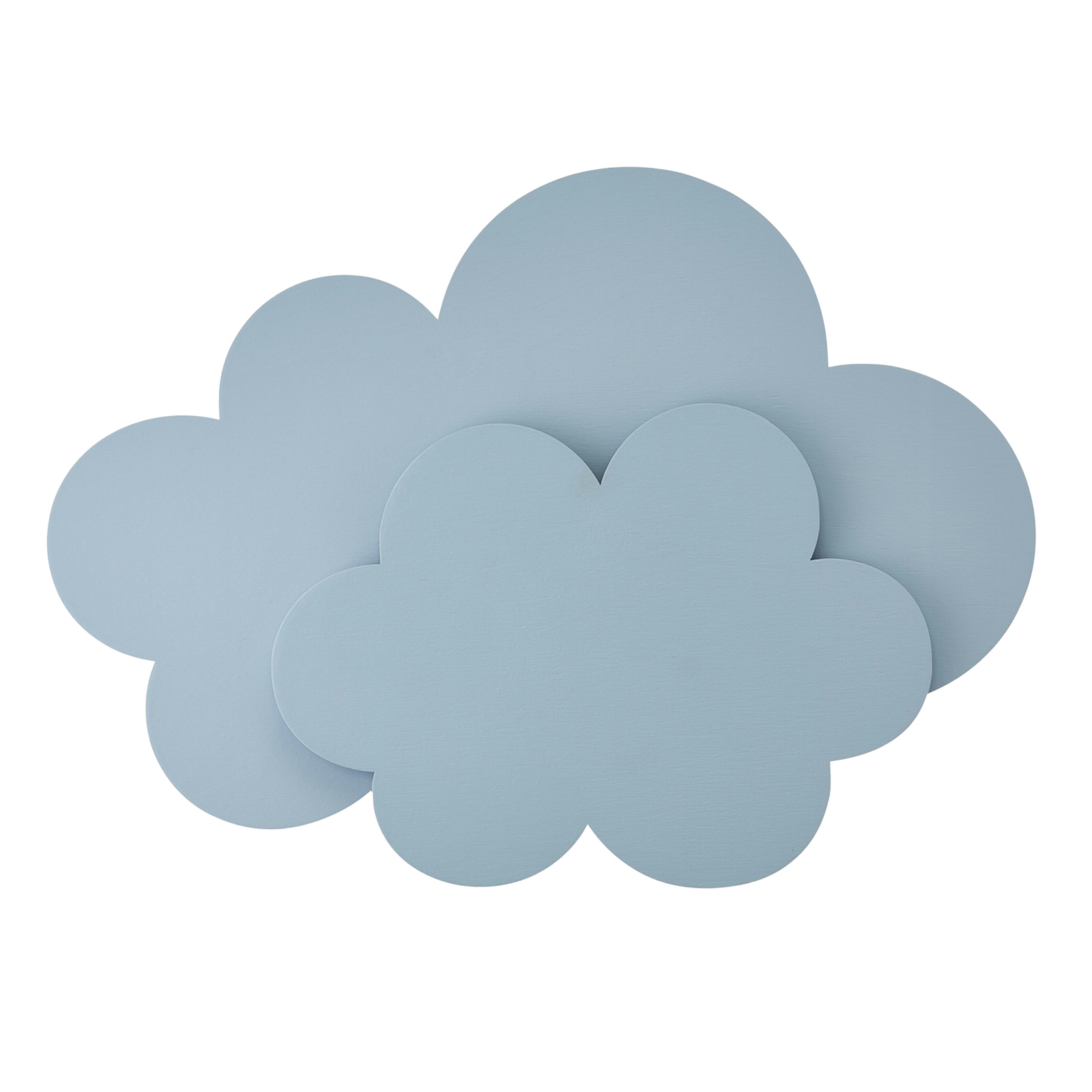 Applique murale LED Nuage avec fiche, bleu, bois, intensité variable