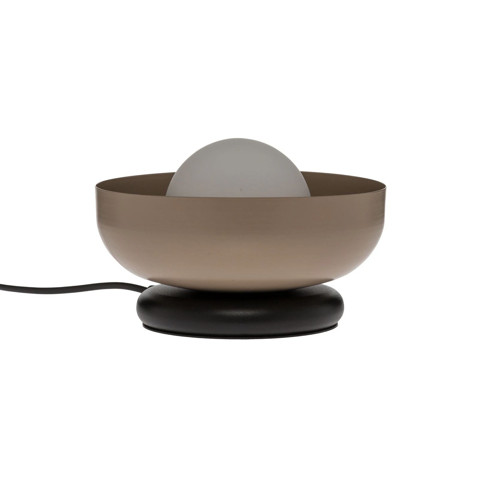 Lampa stołowa Ozzy LN1, beżowa, stal/szkło, wysokość 13 cm, G9