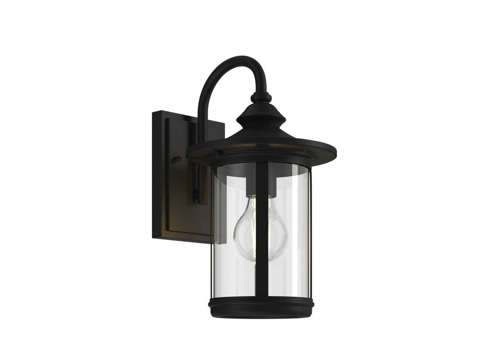 Zayn Utomhus Vägglampa Black/Clear - Lindby