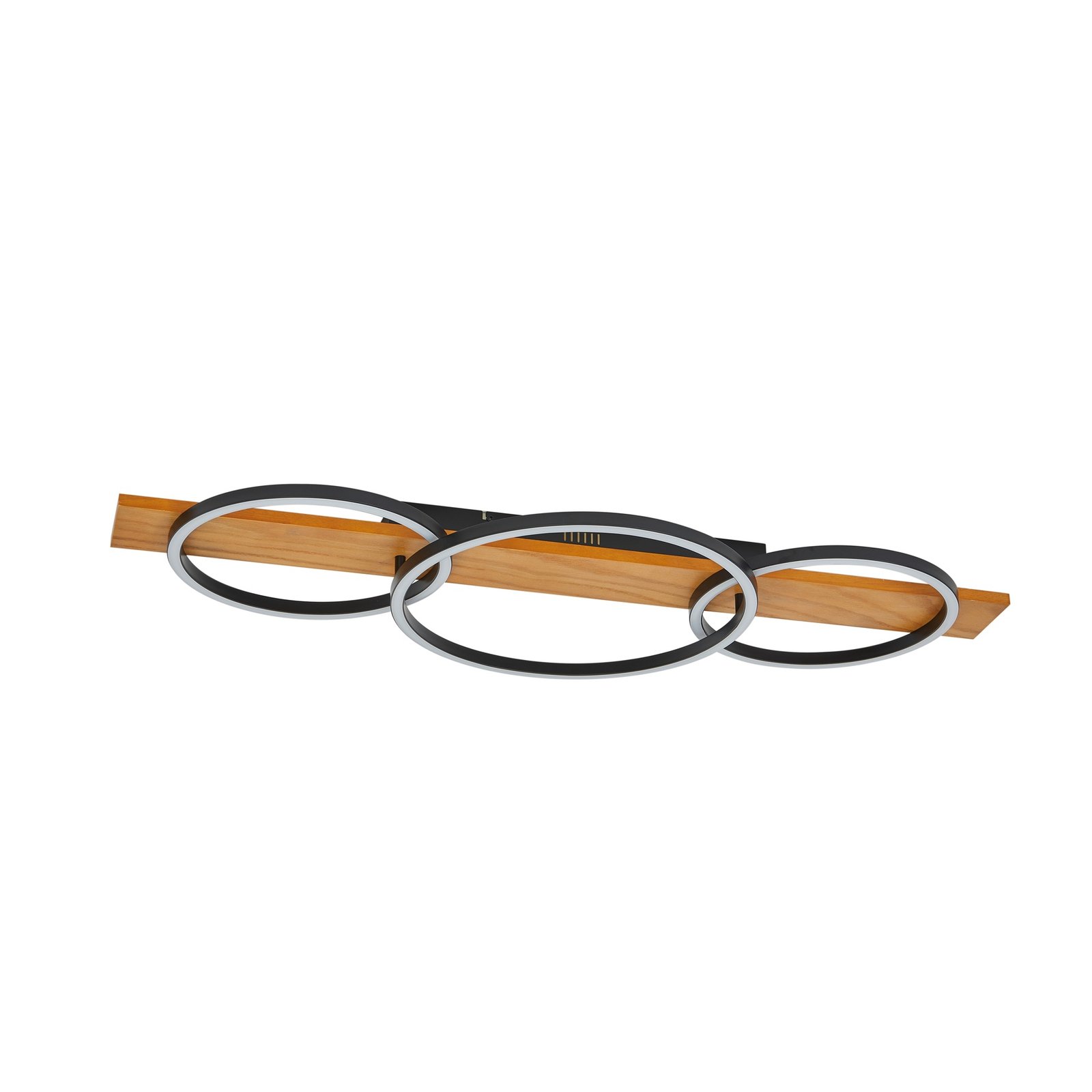 Galad 3 LED Lámpara de Techo Madera - Lindby