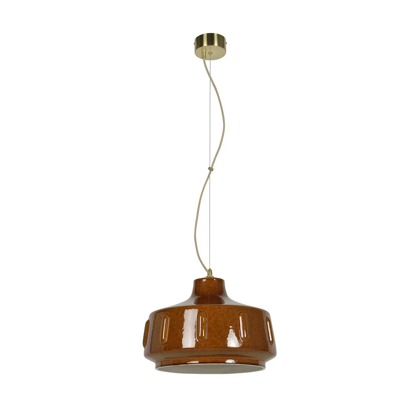 MARKET SET riputatav lamp Jimmy, Ø 38 cm, pruun, keraamika