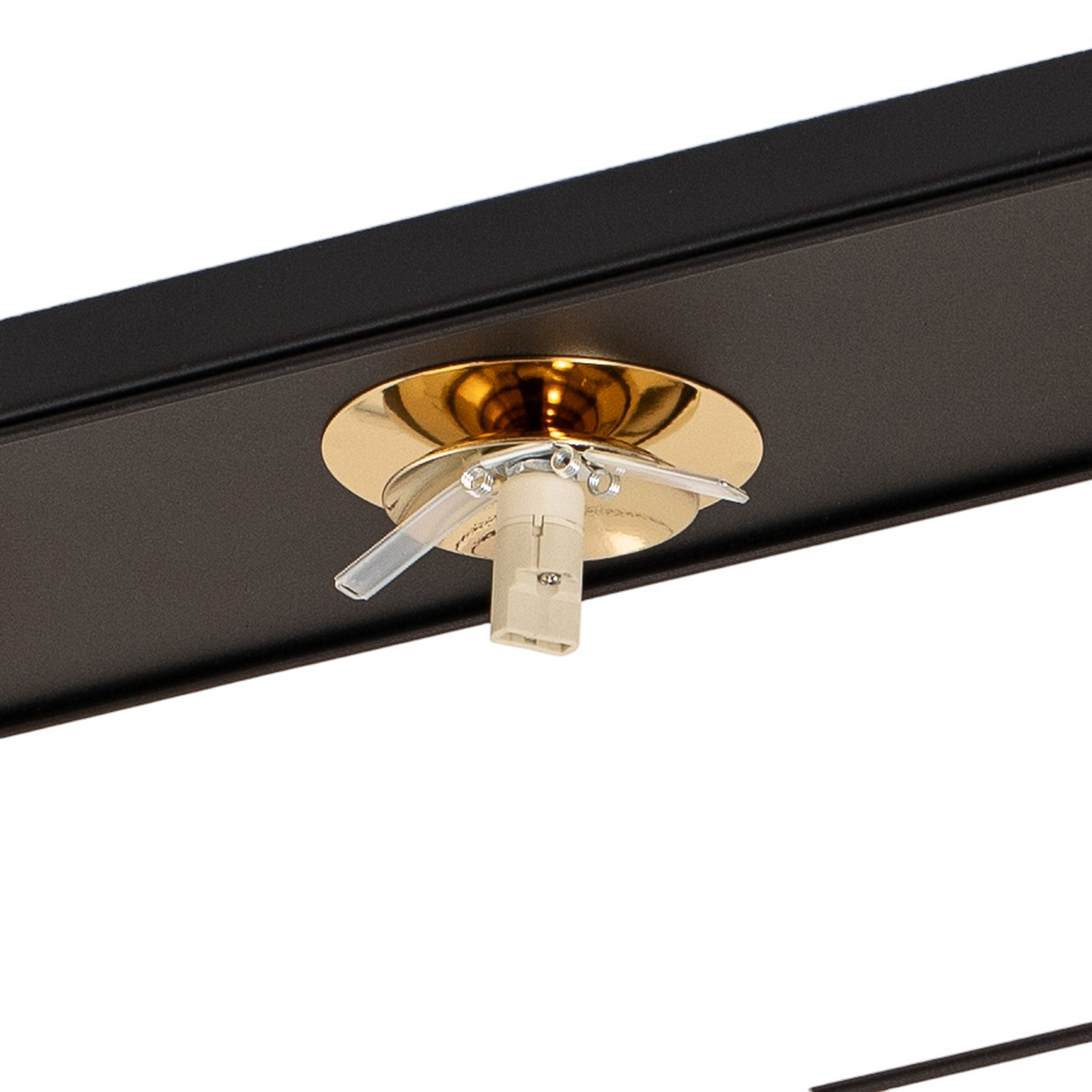 Deckenleuchte Aroma, 3-flammig, schwarz/weiß/gold, Stahl