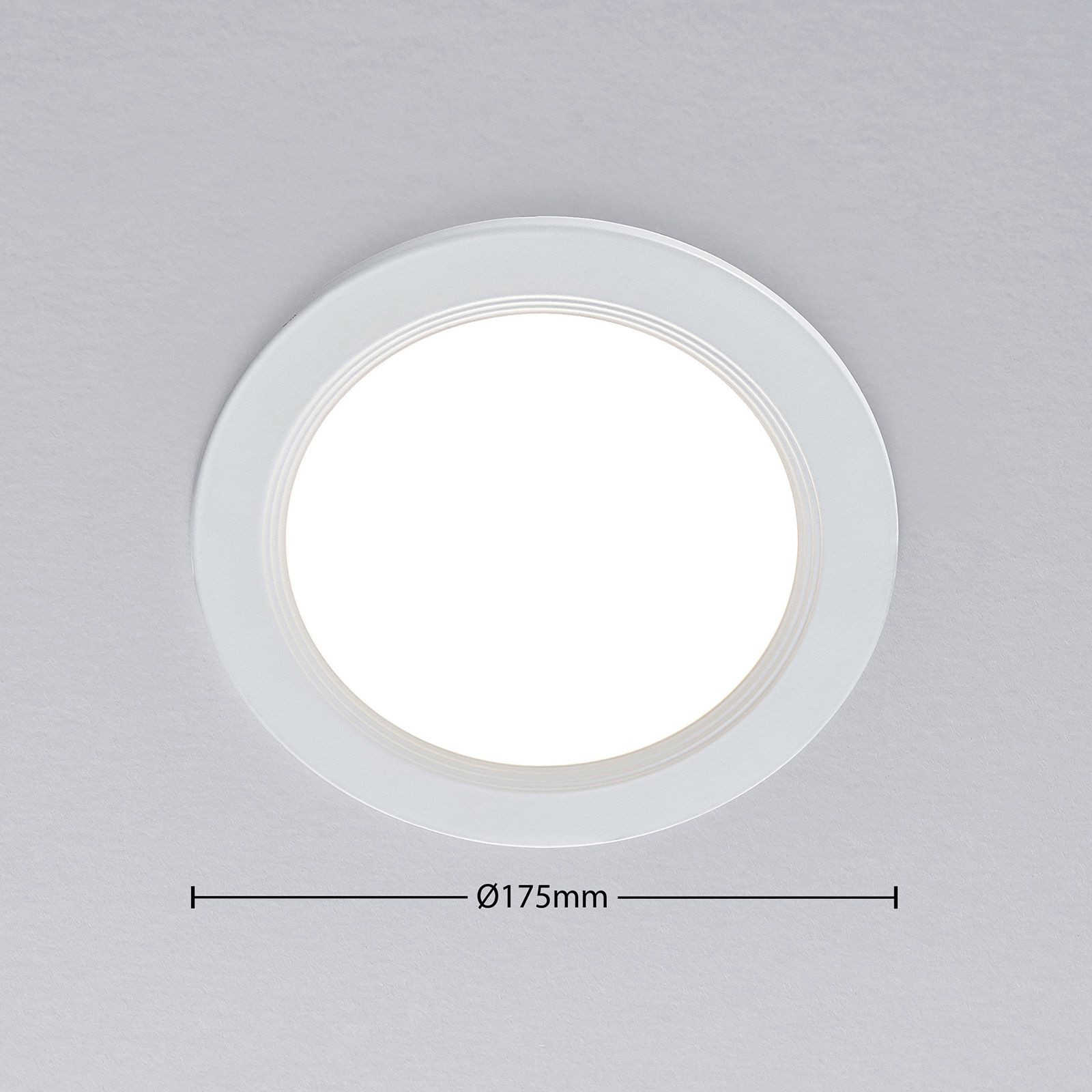 ELC Pan Panneau LED encastré rond, 3.000 K