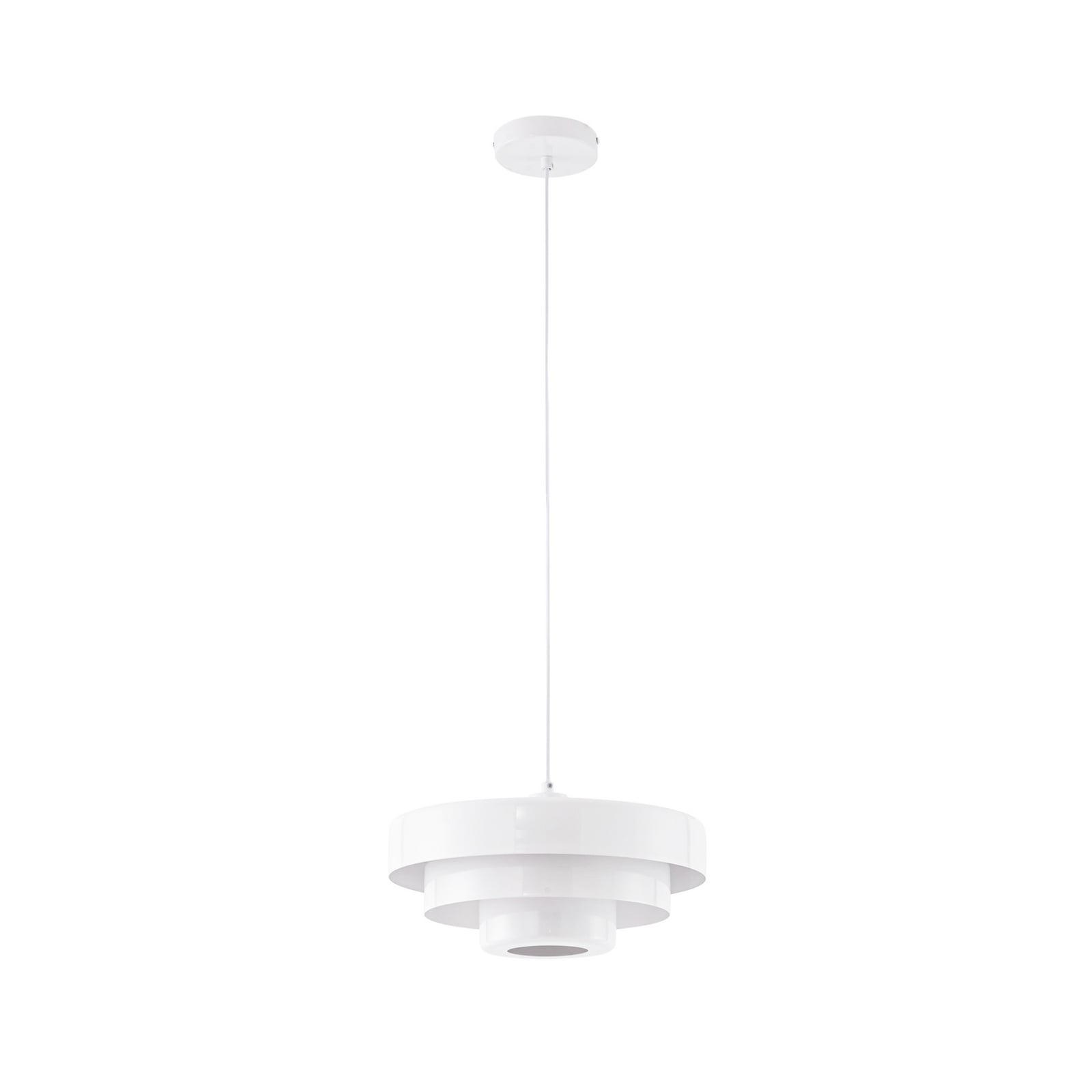 Suspension Tivra, blanche, Ø 35 cm, métal, E27 - Lindby Suspension Tivra, blanche, Ø 35 cm, métal, E27 - Lindby