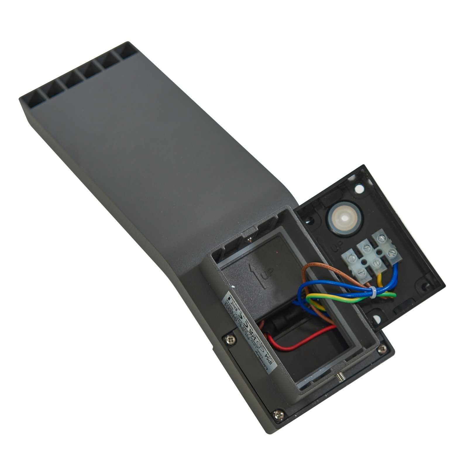Korvik LED Buiten Wandlamp w/Sensor Wit/Dark Grijs - Lindby