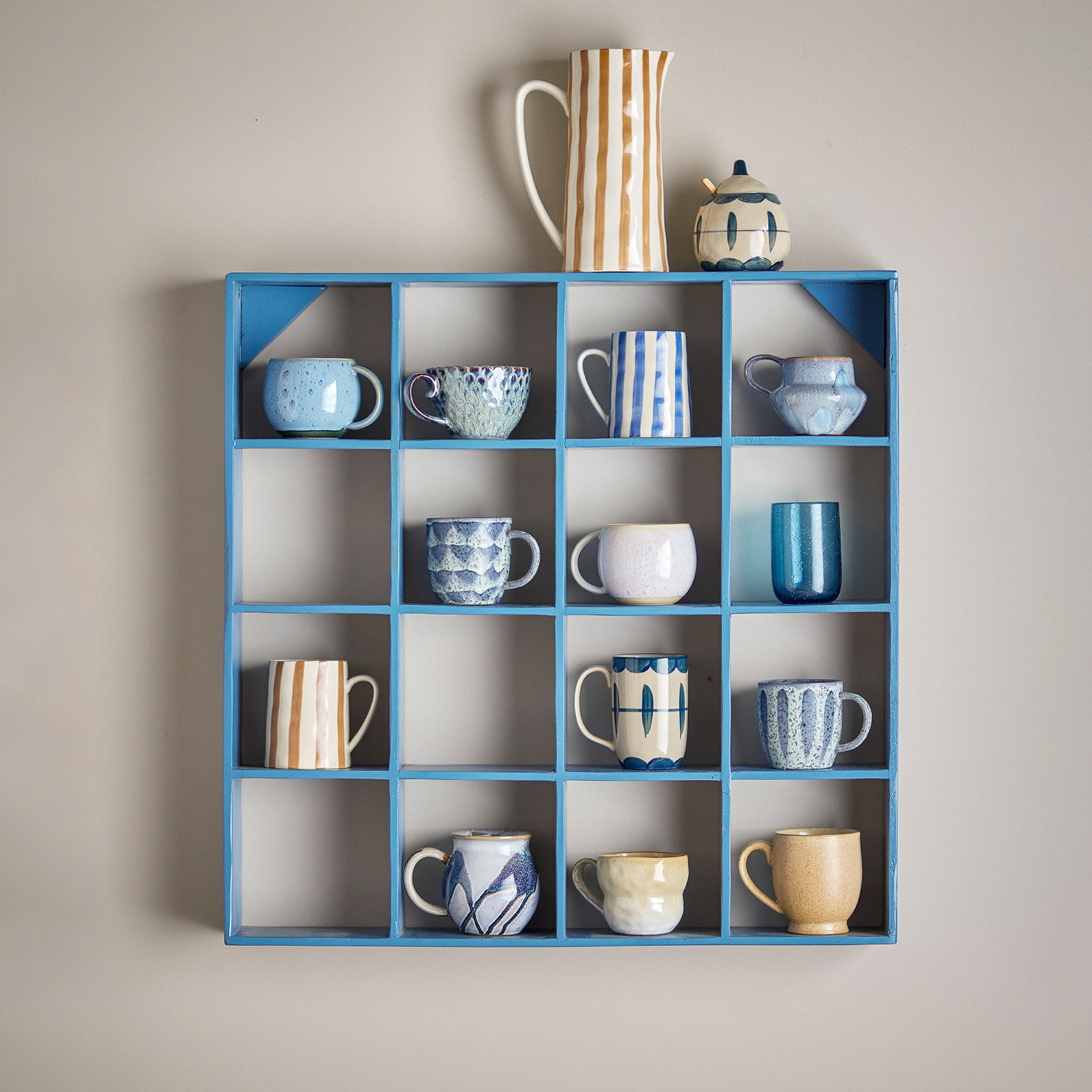 Étagère Bekka, bleue, hauteur 70 cm, bois - Bloomingville