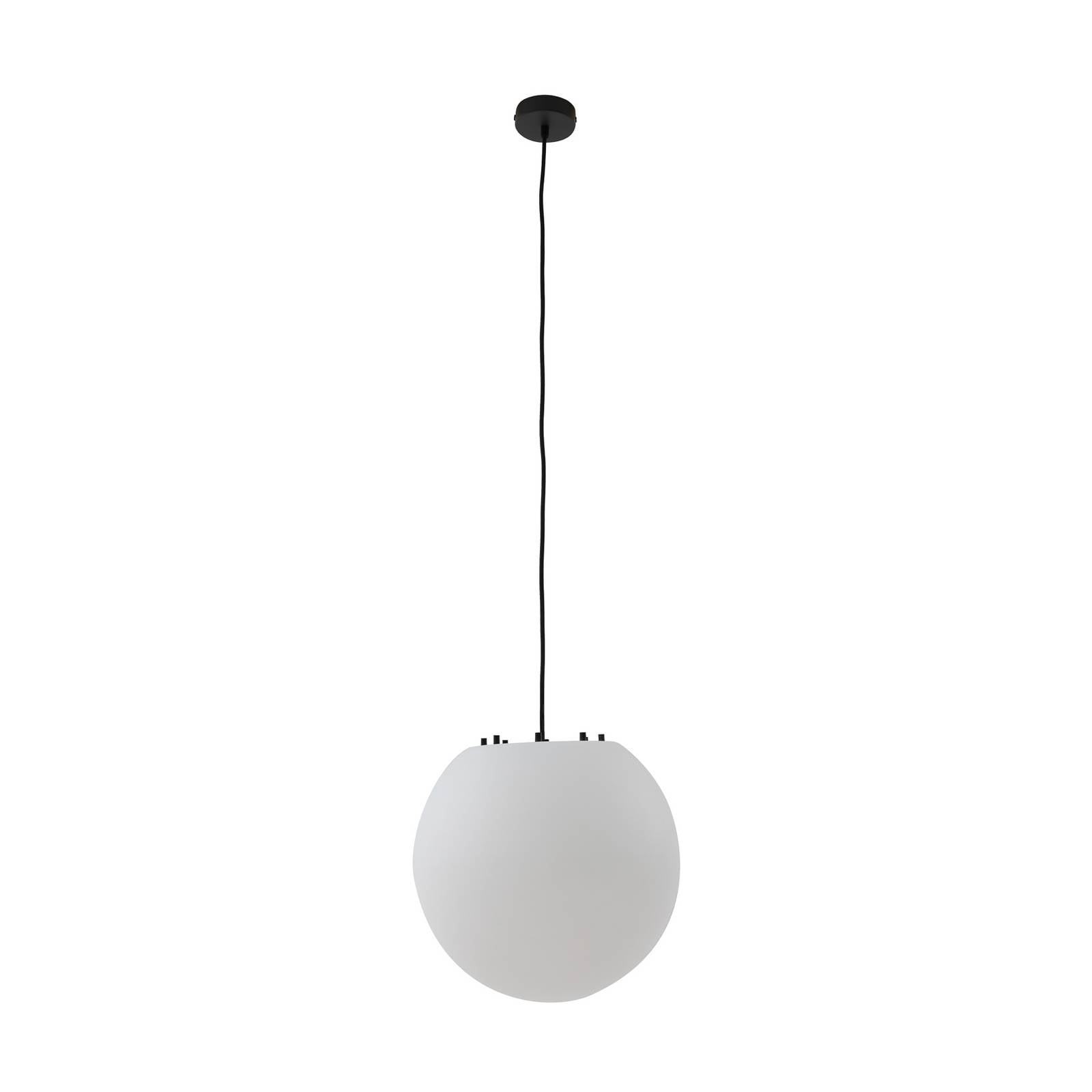 Lindby Außenhängeleuchte Alea, weiß, Kunststoff, Ø 38 cm
