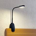 Prios Najari lampa z klipsem LED, czarna