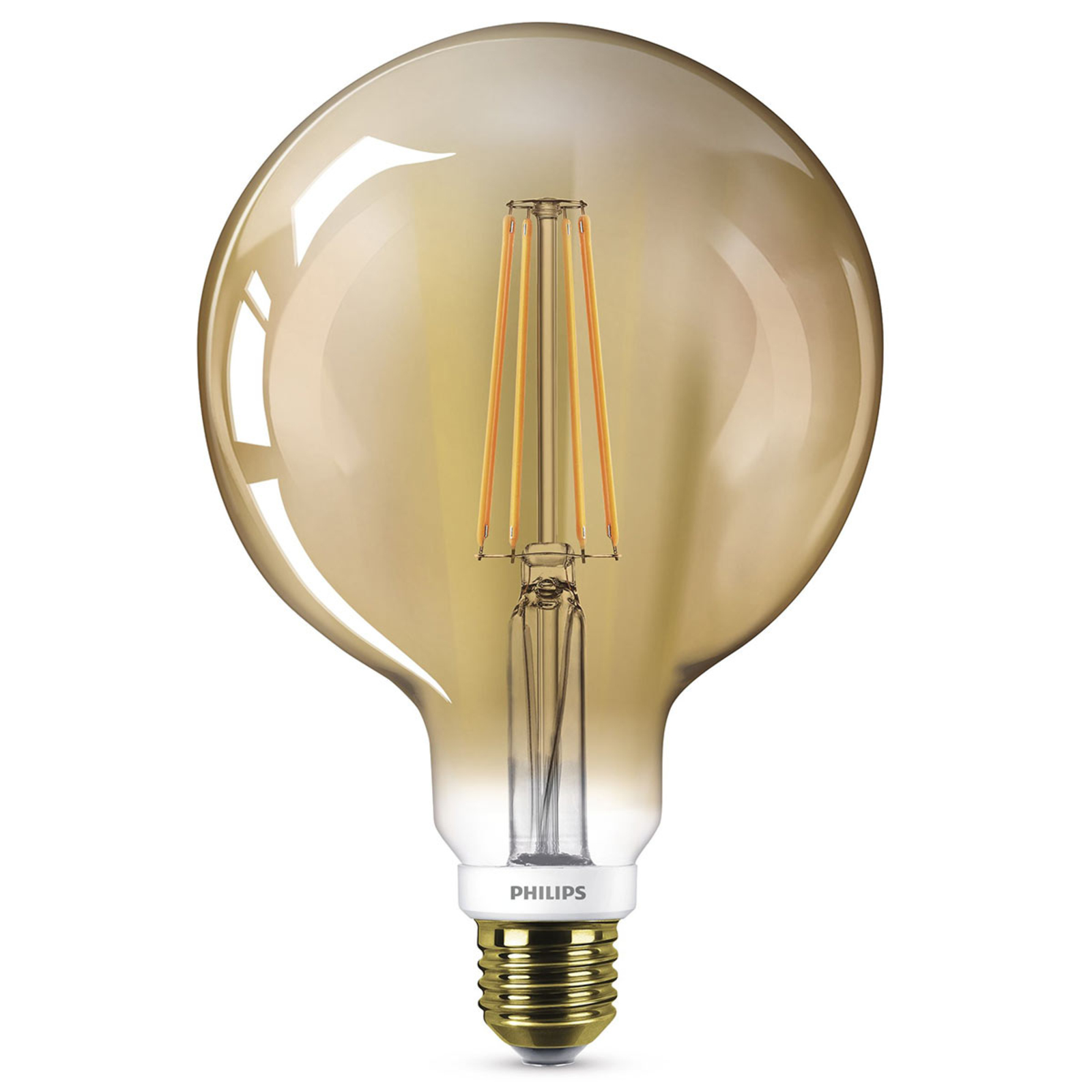 Philips LED gömb lámpa E27 G95 4W 1 800K arany