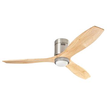 Stem - DC ceiling fan with LED light, light wood
