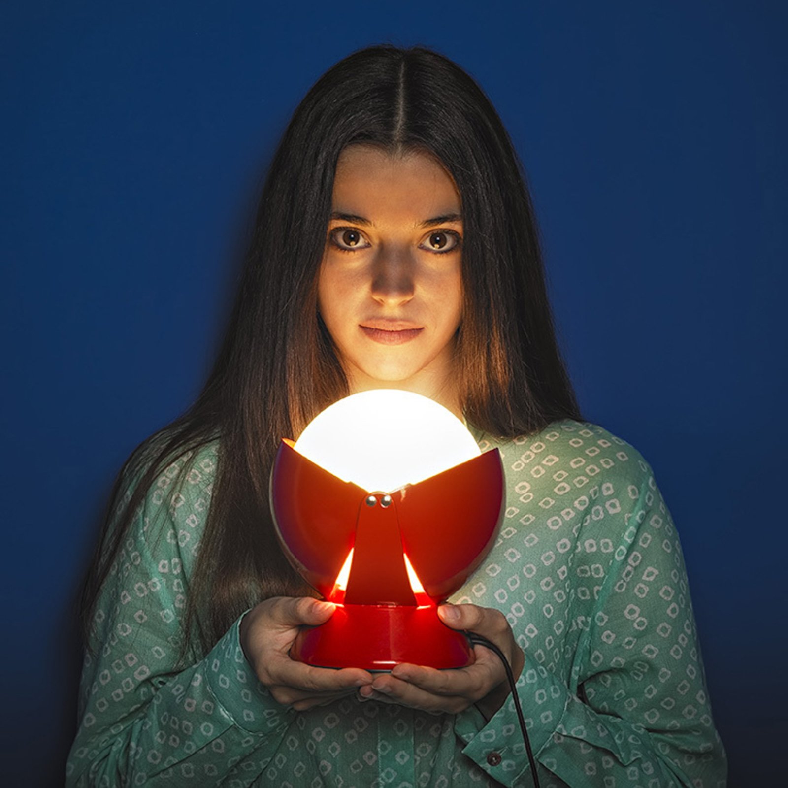 Lampada da tavolo LED Buonanotte, rossa, metallo - Stilnovo Lampada da tavolo LED Buonanotte, rossa, metallo - Stilnovo