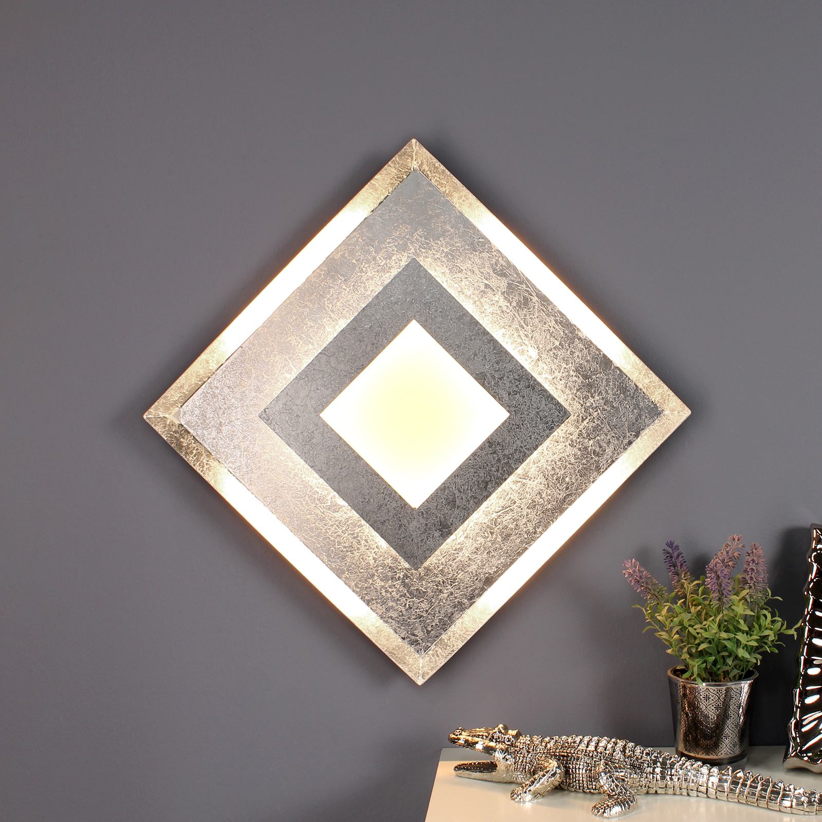 LED-Wandleuchte Window gold