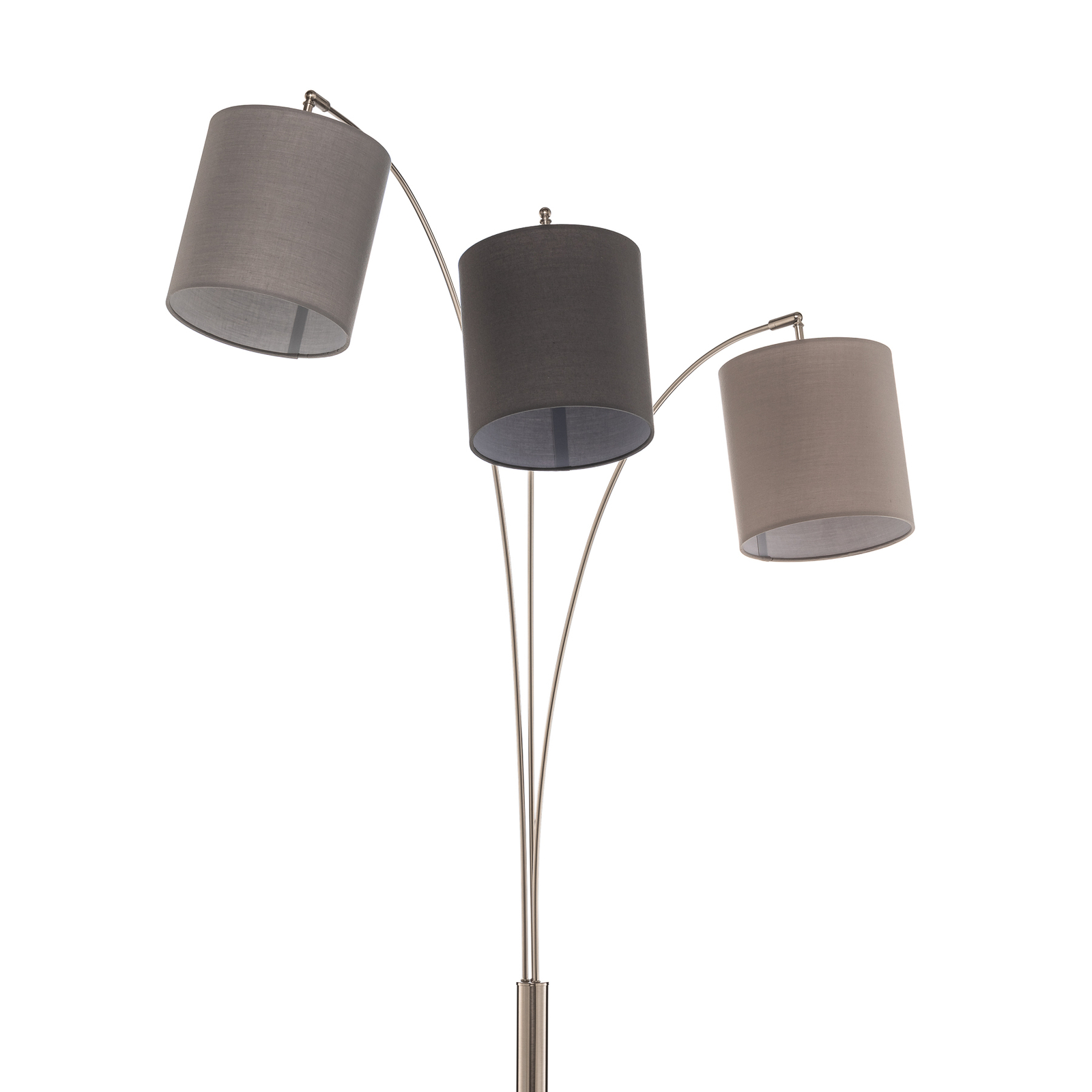 Lindby Nanika Stehleuchte, nickel/grau/taupe
