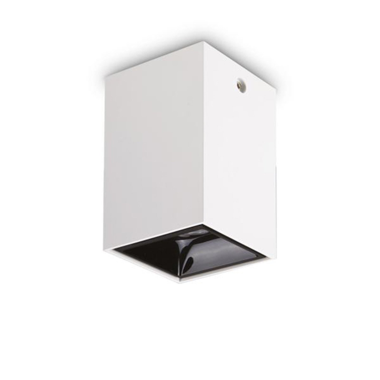 Ideal Lux downlight LED Nitro Square blanc hauteur 12 cm, métal