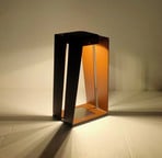 Skaal Lanternă solară LED cu senzor, corten, 40 cm