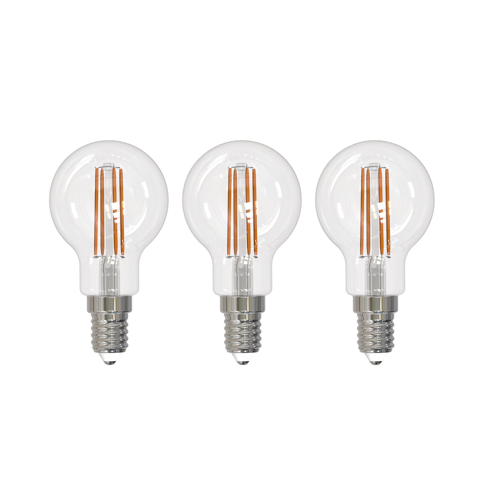 Arcchio LED-Leuchtmittel Filament E14 G45, 3er-Set, 3000 K