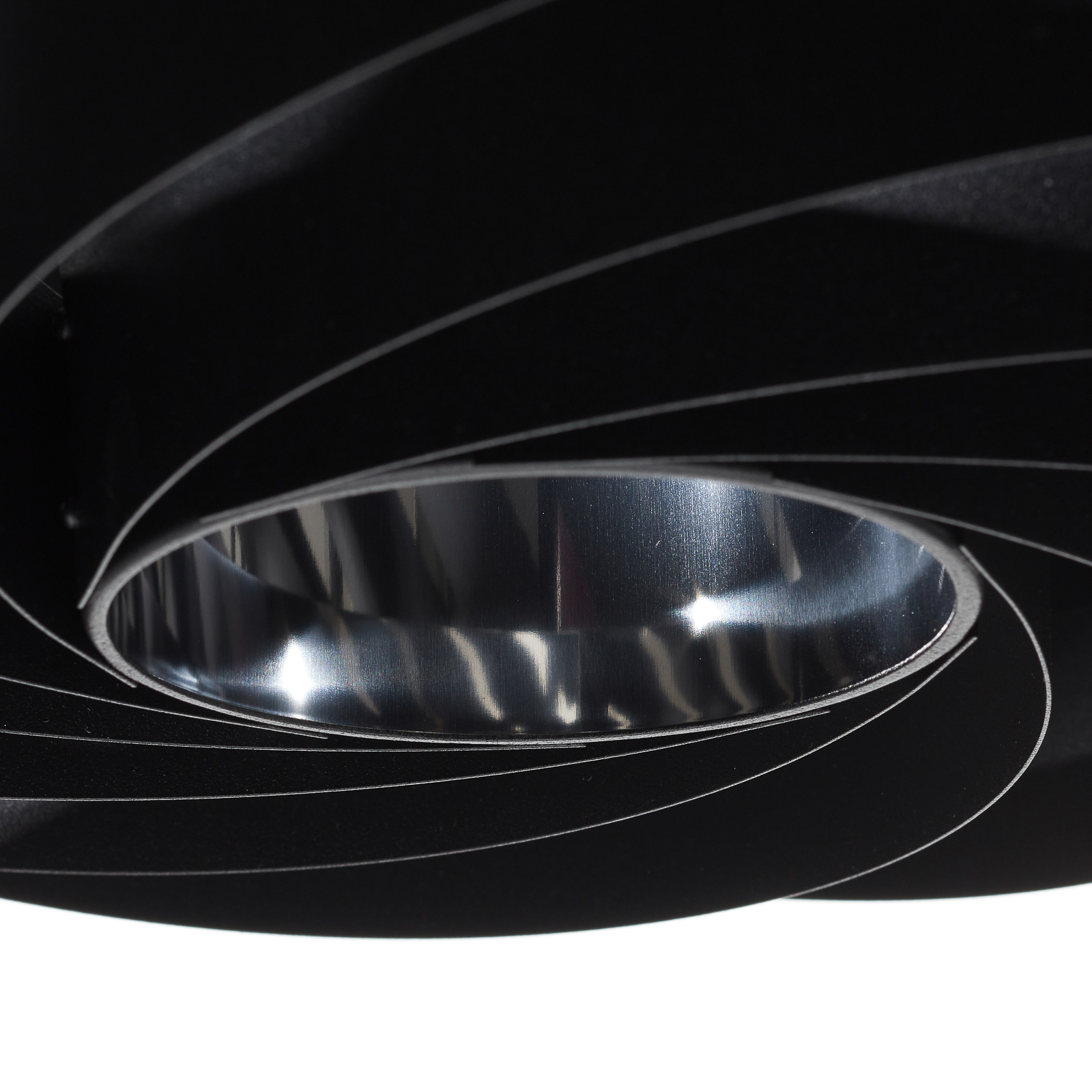 Vento pendant light, black, metal, E27