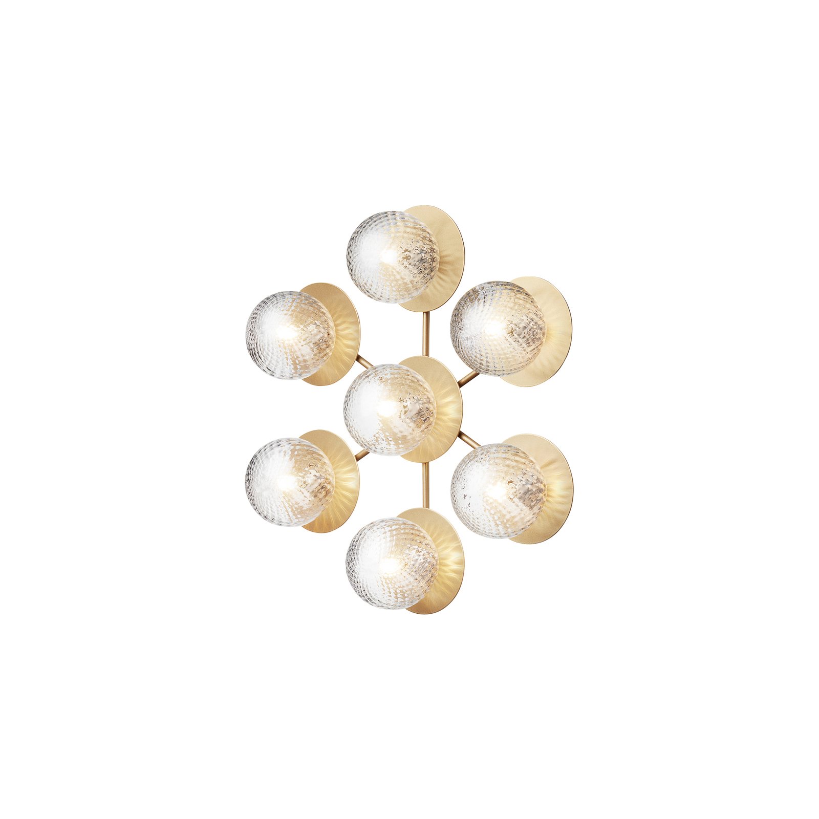 Liila Star Vägglampa/Plafond Nordic Gold/Optic Clear - Nuura