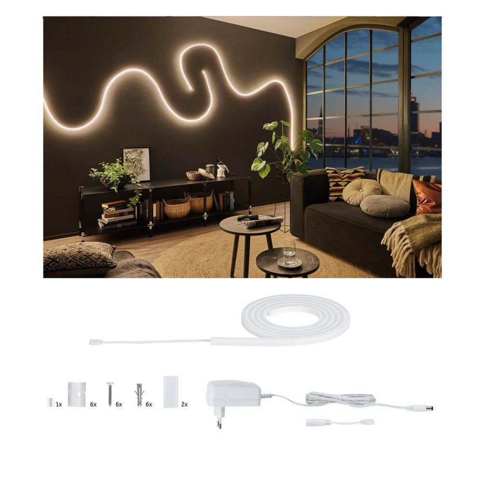 MaxLED Flow LED Strip 1,5m Basic Set White - Paulmann