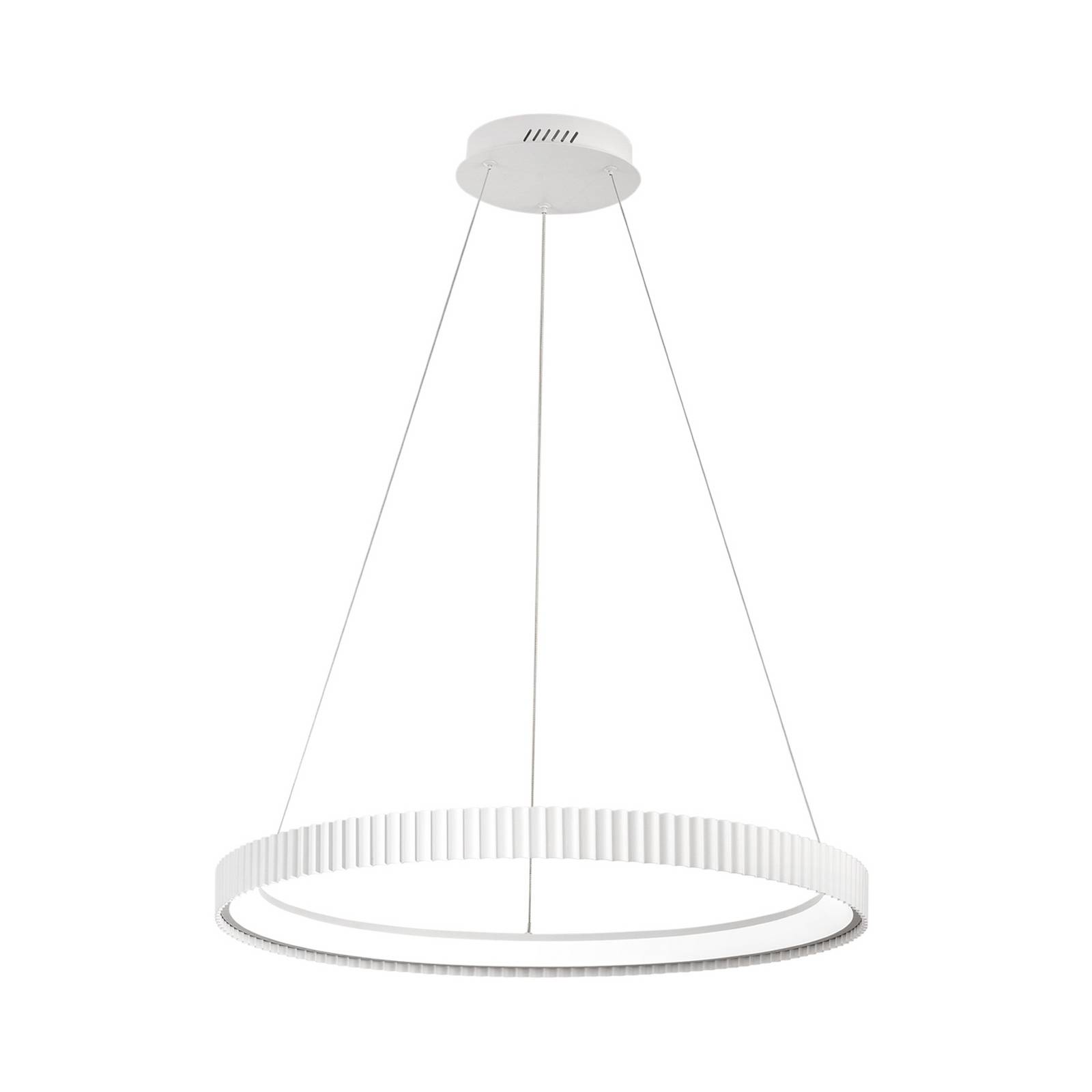LED-Pendellampe Niike, weiß, Ø 70 cm, Metall, CCT günstig online kaufen