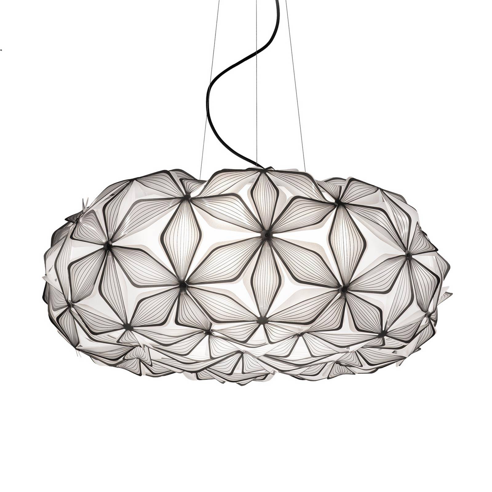 Pendellampe C'EST LA VIE, schwarz/Kabel schwarz, Ø 70 cm