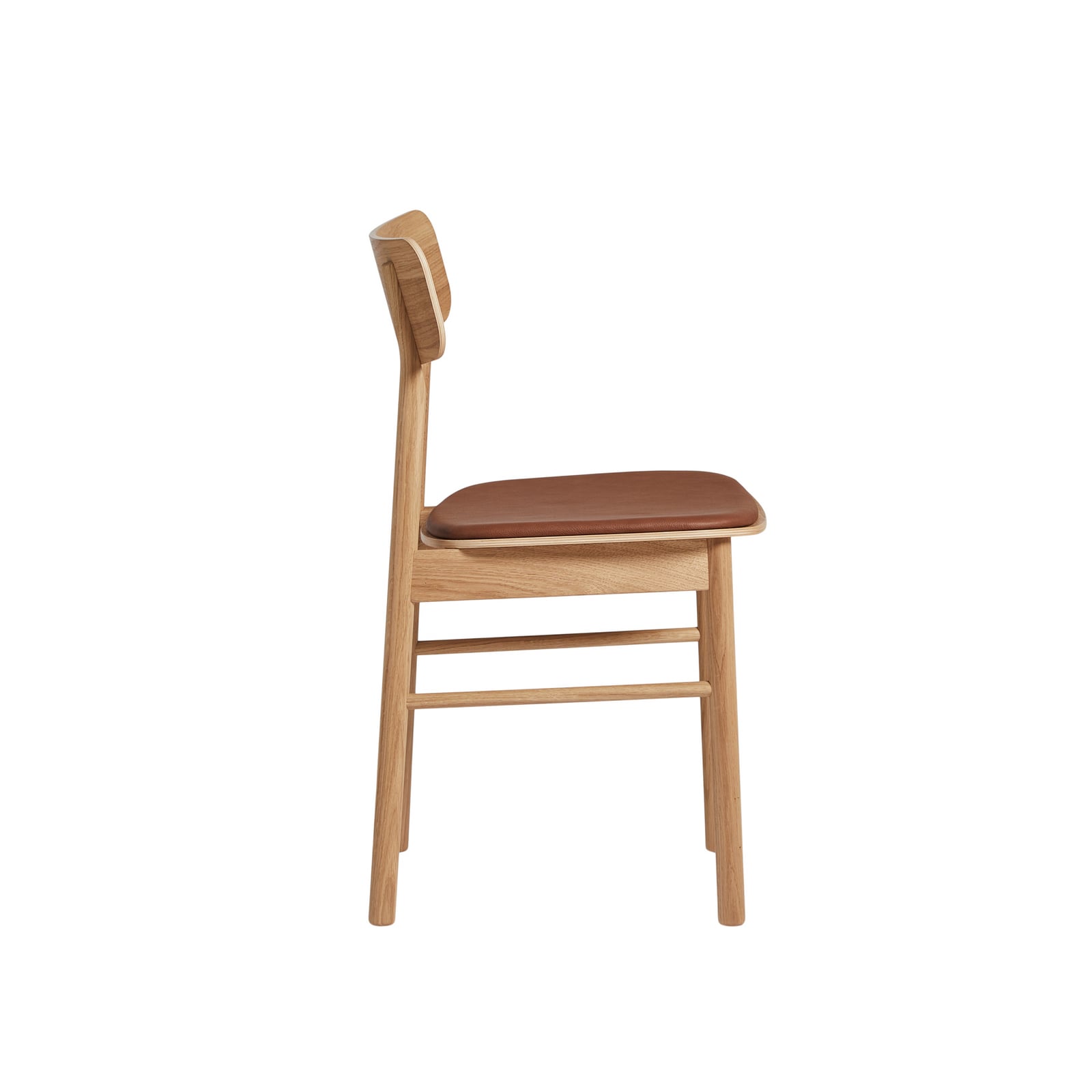 Chaise Soma, bois clair, cuir, hauteur 79 cm, chêne - Woud Chaise Soma, bois clair, cuir, hauteur 79 cm, chêne - Woud